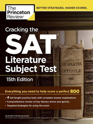 cover image of Cracking the SAT Literature Subject Test, 1